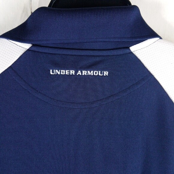 Under Armour Mens Blue White Golf Polo Shirt Size XL - Picture 7 of 9